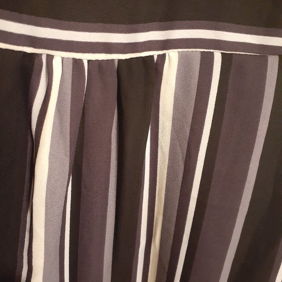 Worthington Purple Striped Collard Blouse - Picture 4 of 7